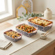Floral Porcelain Casserole Set 3 Pcs